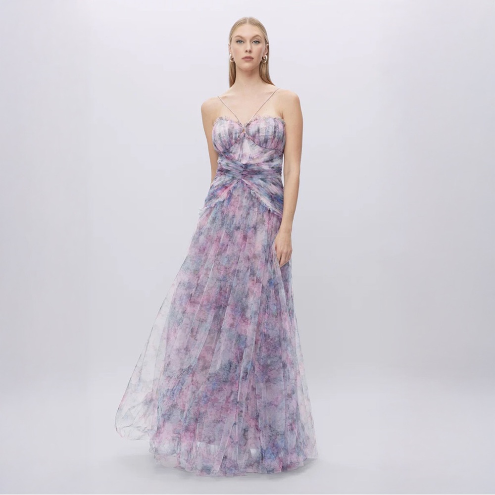 Zac Posen Halter Strap Tulle Gown, Size 4, NWT